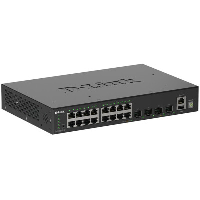 D-Link DGS-1530-20 20-Port L2 Stackable Managed fanless Switch, 16x Gigabit, 4x 10G SFP+ Ports, zero touch provisioning